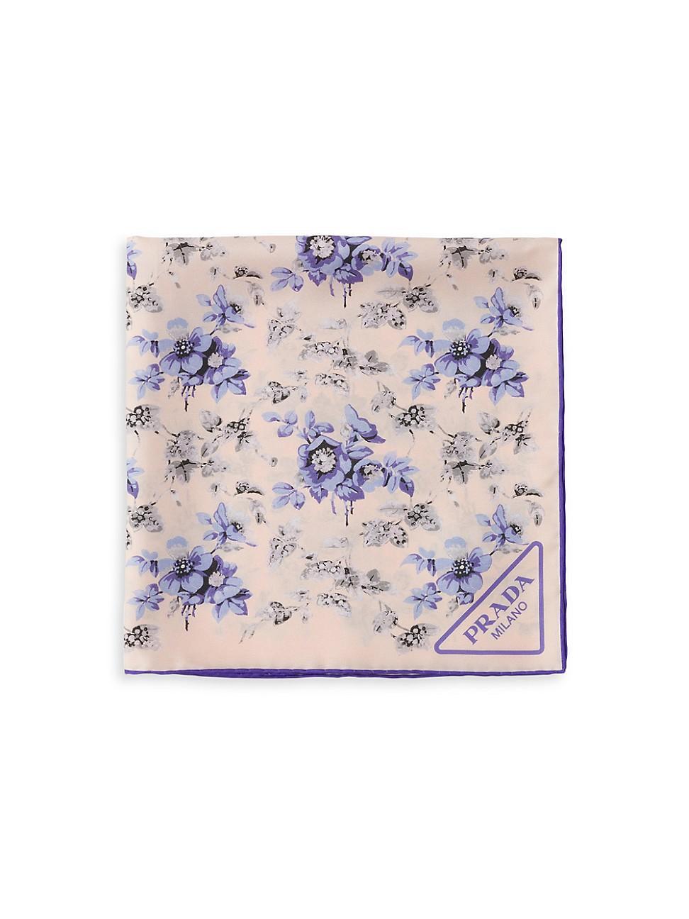 Womens Printed Silk Twill Scarf Product Image