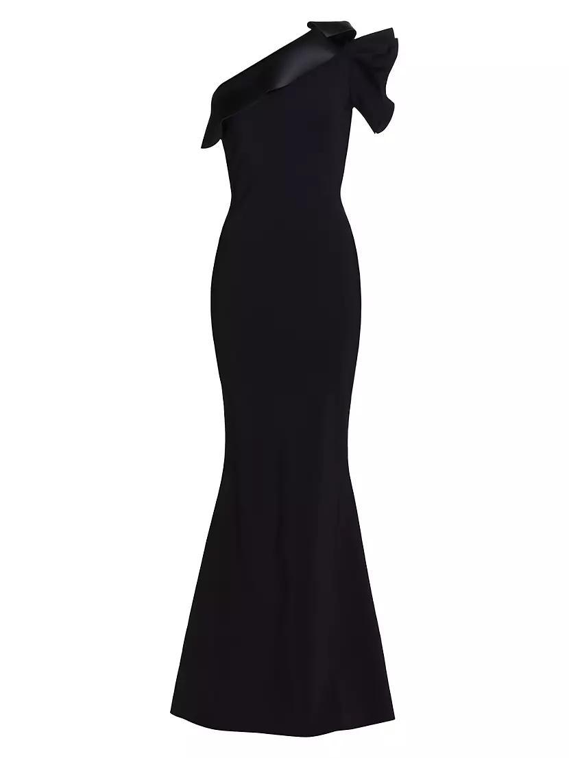 Kika Ra Ruffled One-Shoulder Trumpet Gown Product Image