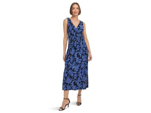 Women's Printed Ruched Midi Dress Product Image