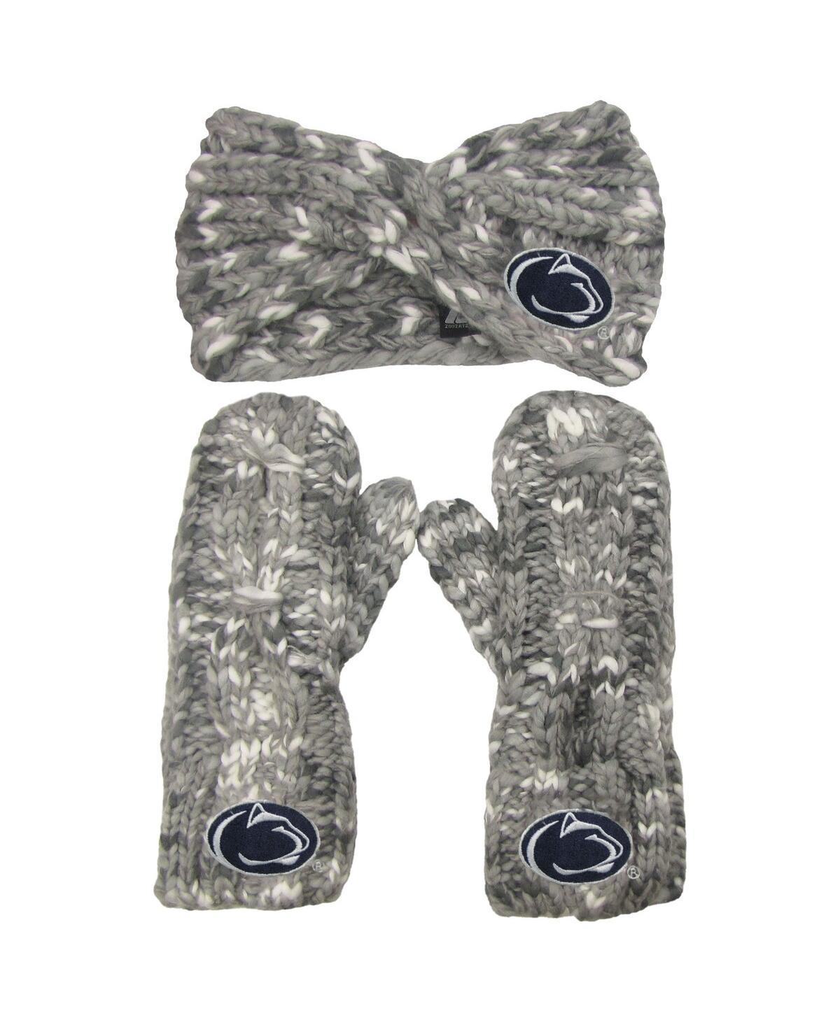 Womens ZooZatz Penn State Nittany Lions Logo Marled Headband and Mitten Set Product Image