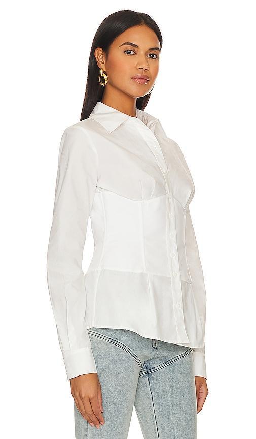 RTA Poplin Corset Shirt Product Image