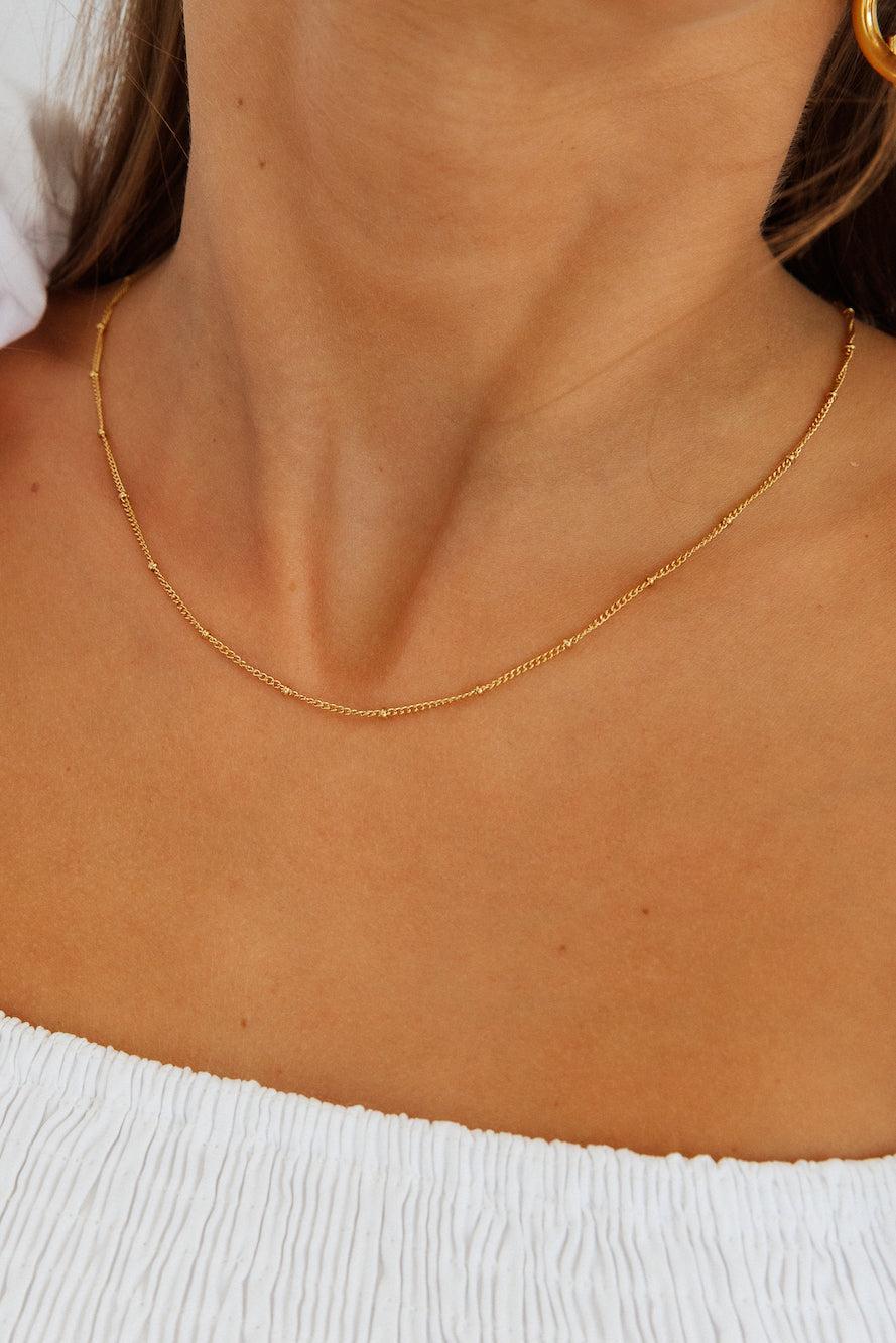 18K Gold Plated My Delicacy Necklace Gold Product Image