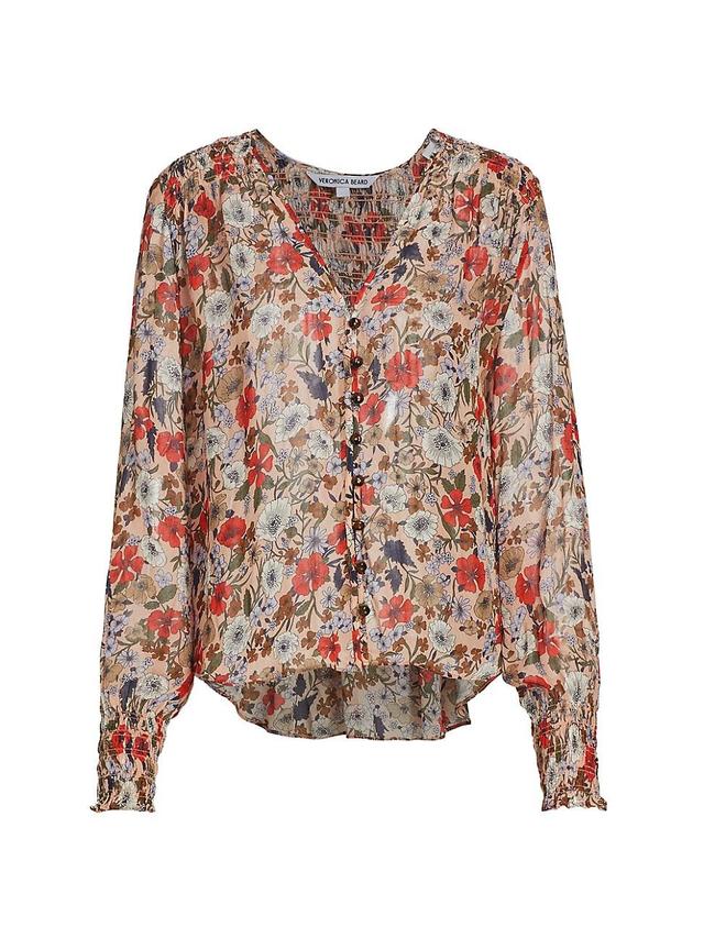 Veronica Beard Neha Floral Print Top Product Image