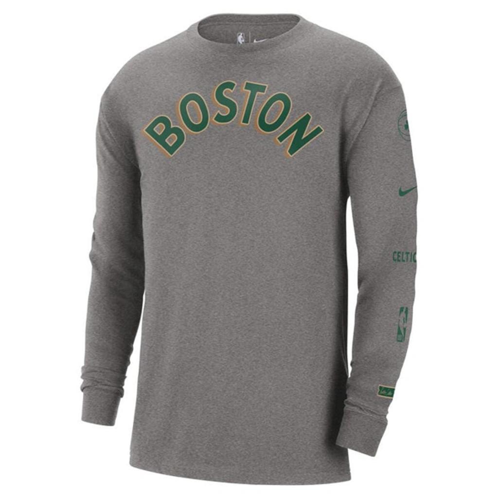 NIKE Boston Celtics 2023/24 City Edition  Men's Nba Max90 Long-sleeve T-shirt In Grey Product Image