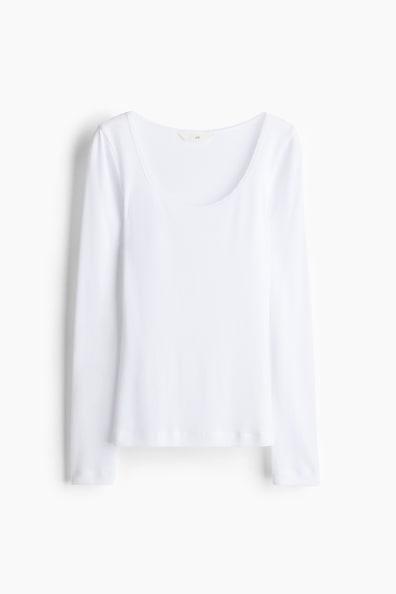 Lace-Trimmed Ribbed Top product image