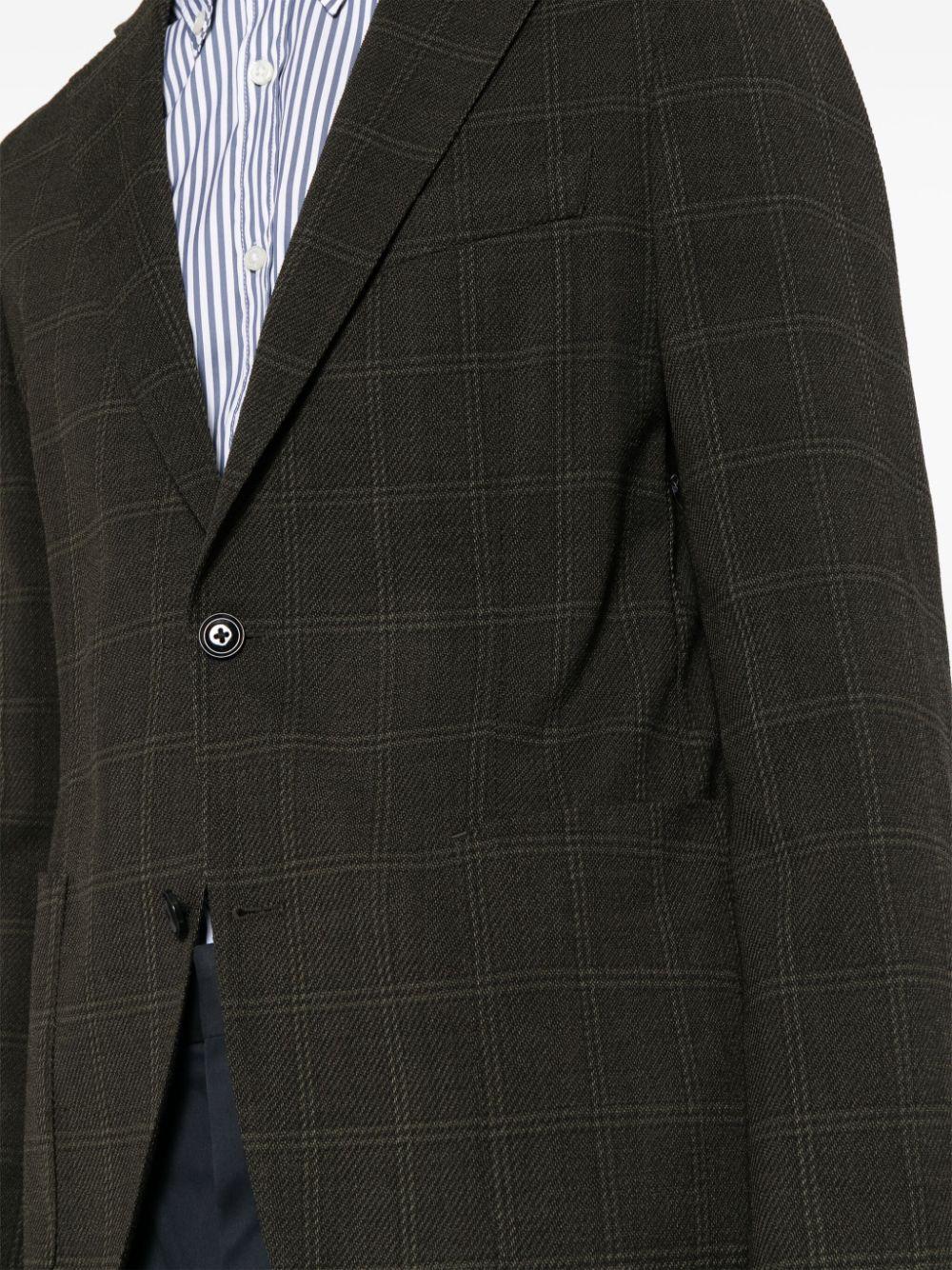 Boss SLIM-FIT JACKET IN CHECKED STRETCH Blazer Product Image