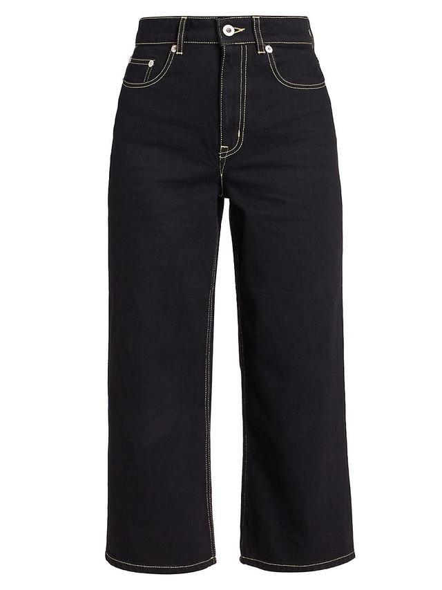 Womens Sumire High-Rise Cropped Wide-Leg Jeans Product Image