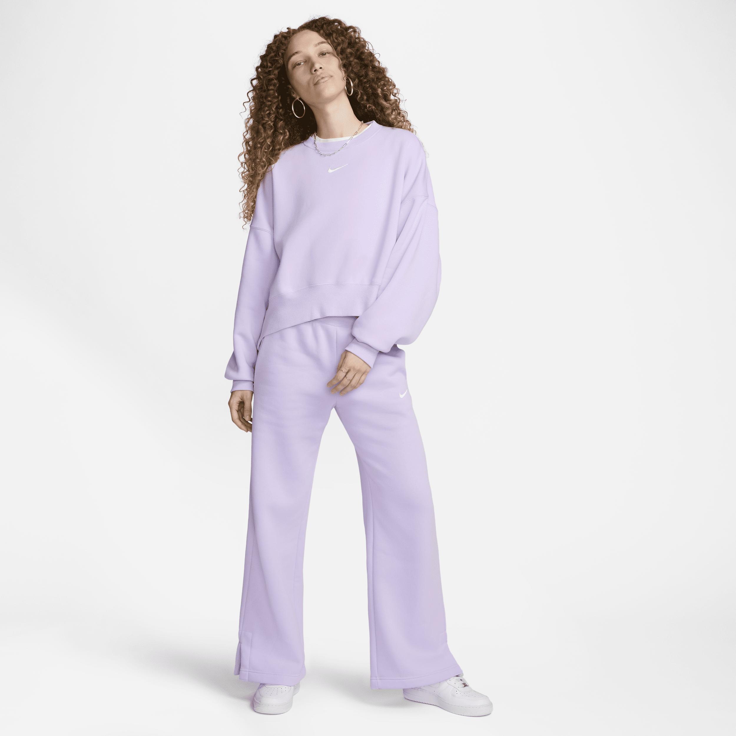 Nike Womens Phoenix High Rise Wide Pants - Violet Mist/Sail Product Image