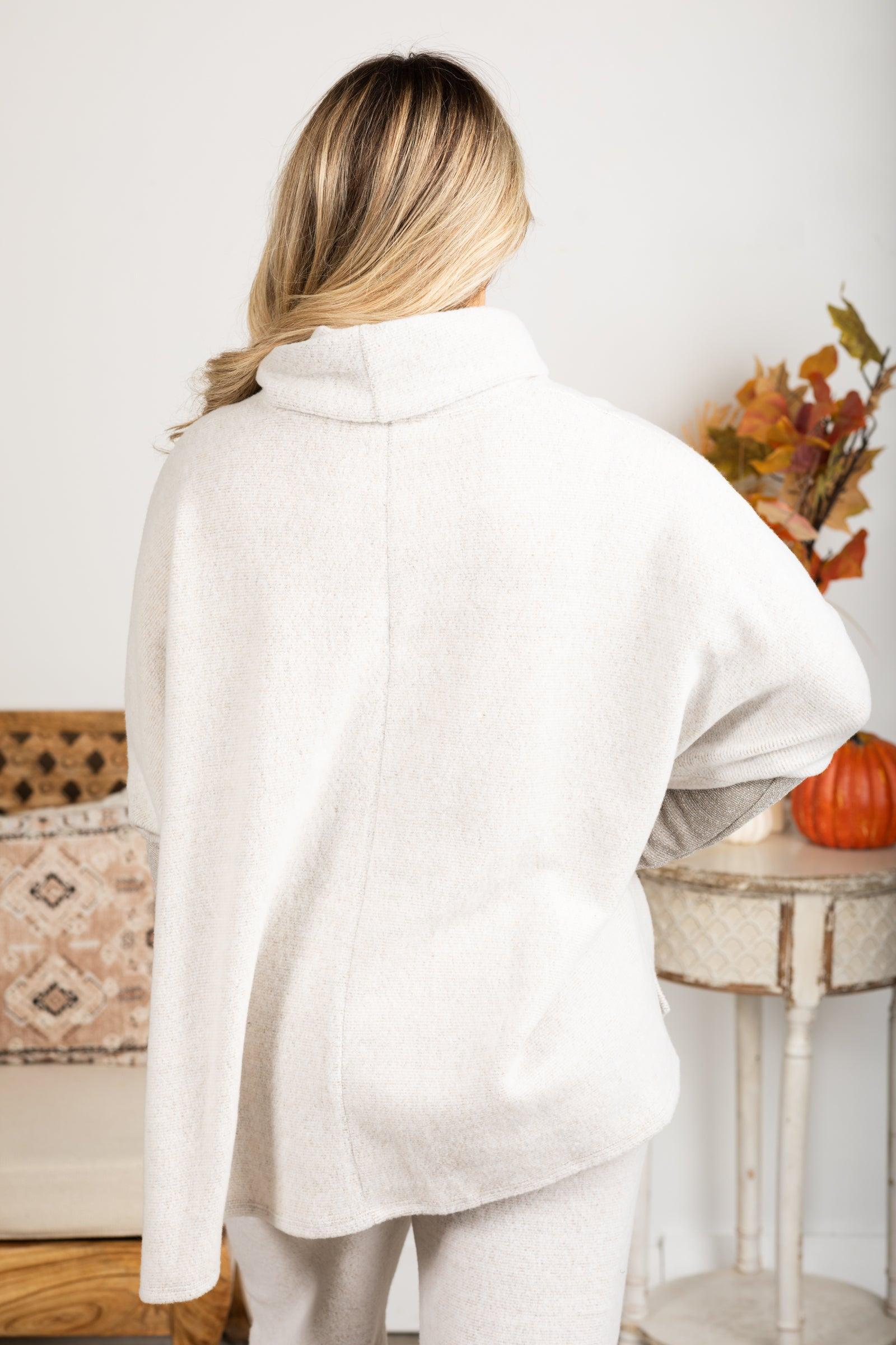 Cowl Neck Soft Brushed Knit Top Product Image