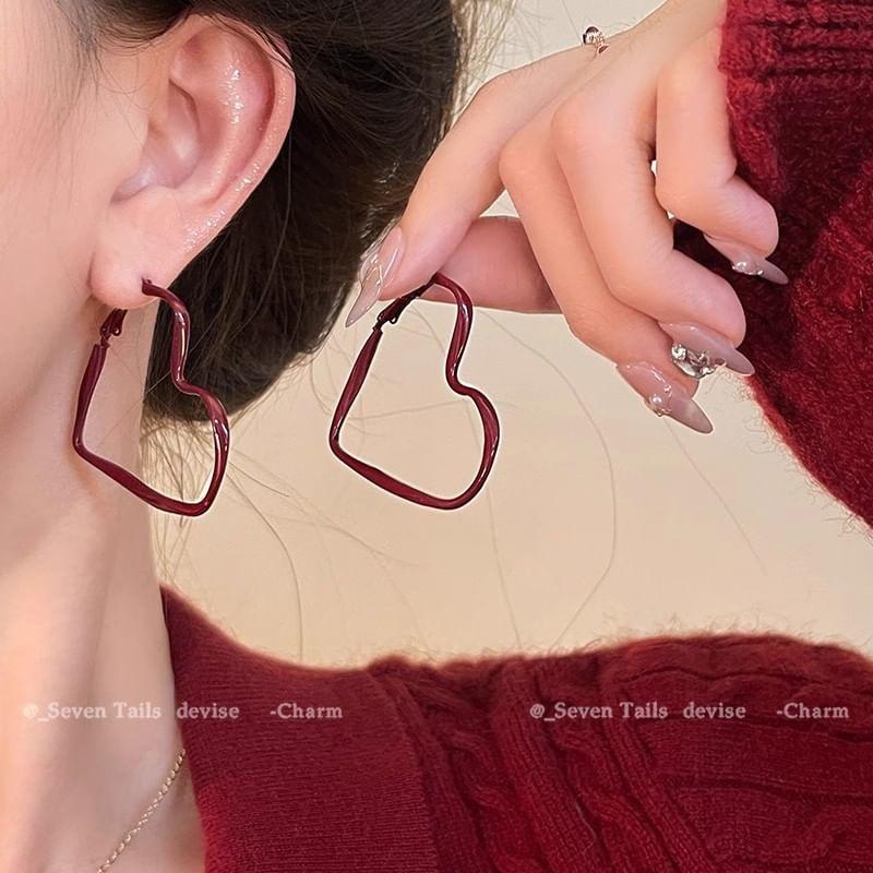 Heart Hoop Earring Product Image