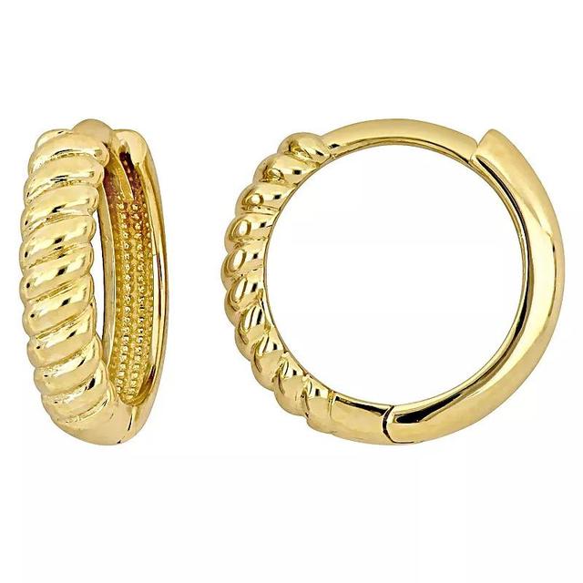 Stella Grace 14k Gold Twist Design Mini Hoop Earrings, Womens Product Image