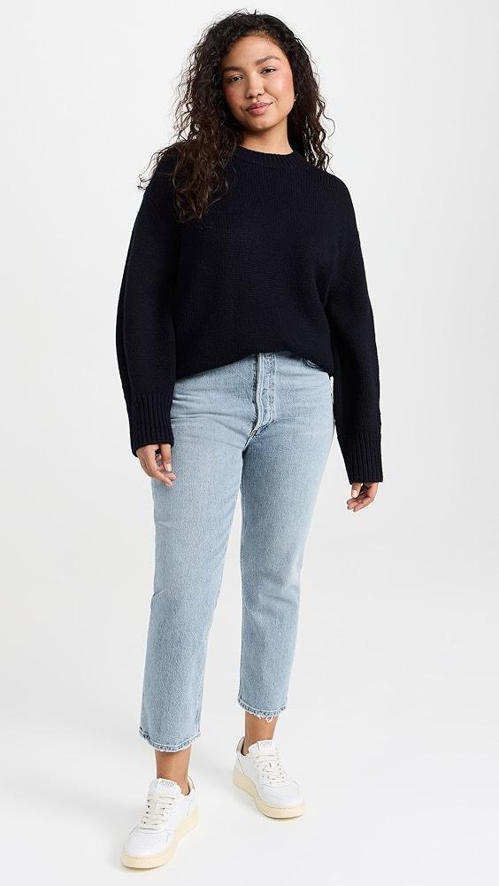 AGOLDE Riley Crop: High Rise Straight Crop Stretch Jeans | Shopbop Product Image