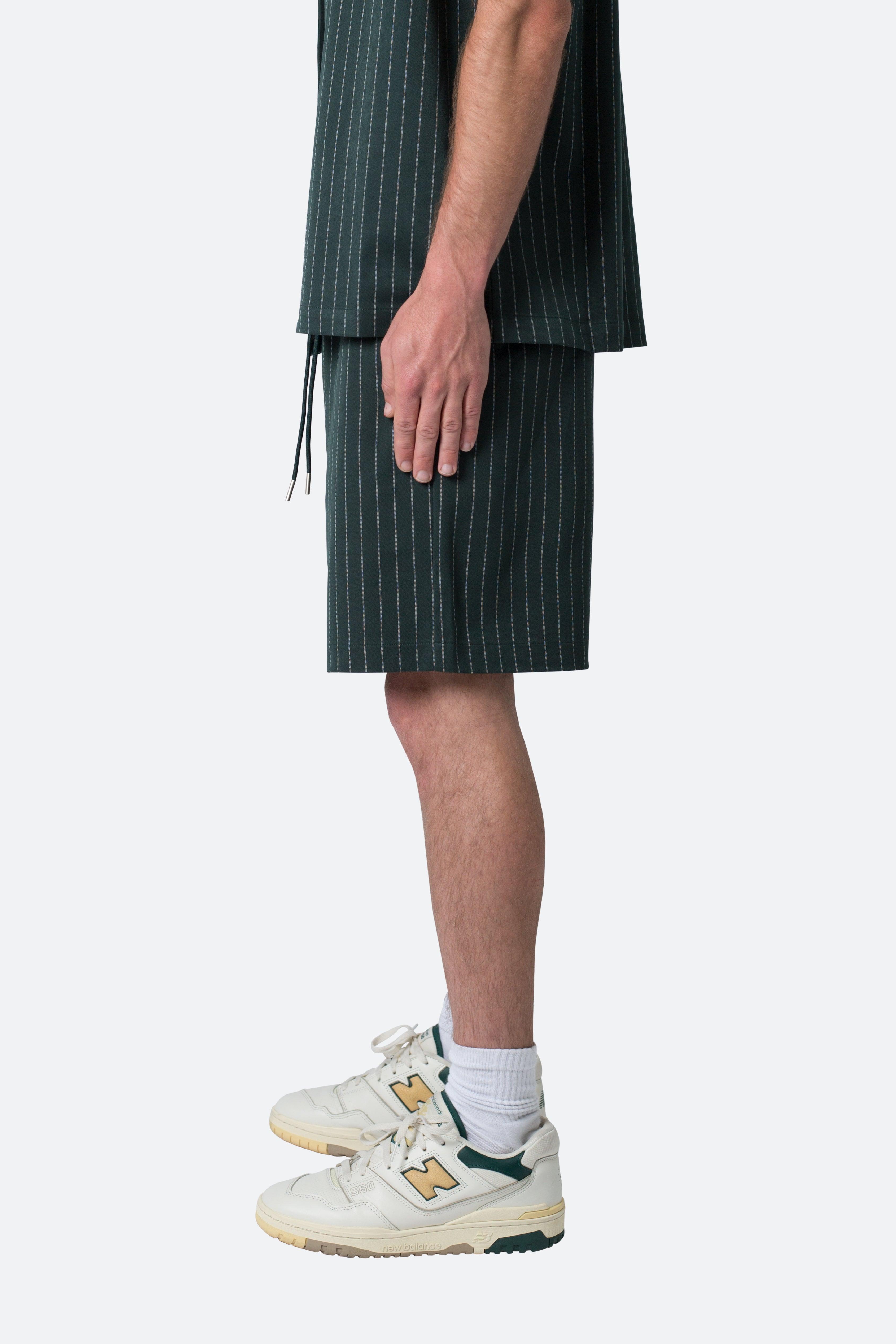 Pinstripe Shorts - Green Product Image