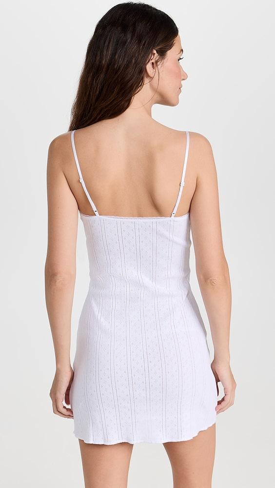 COUCOU The Cami Slip Dress: Pointelle | Shopbop Product Image