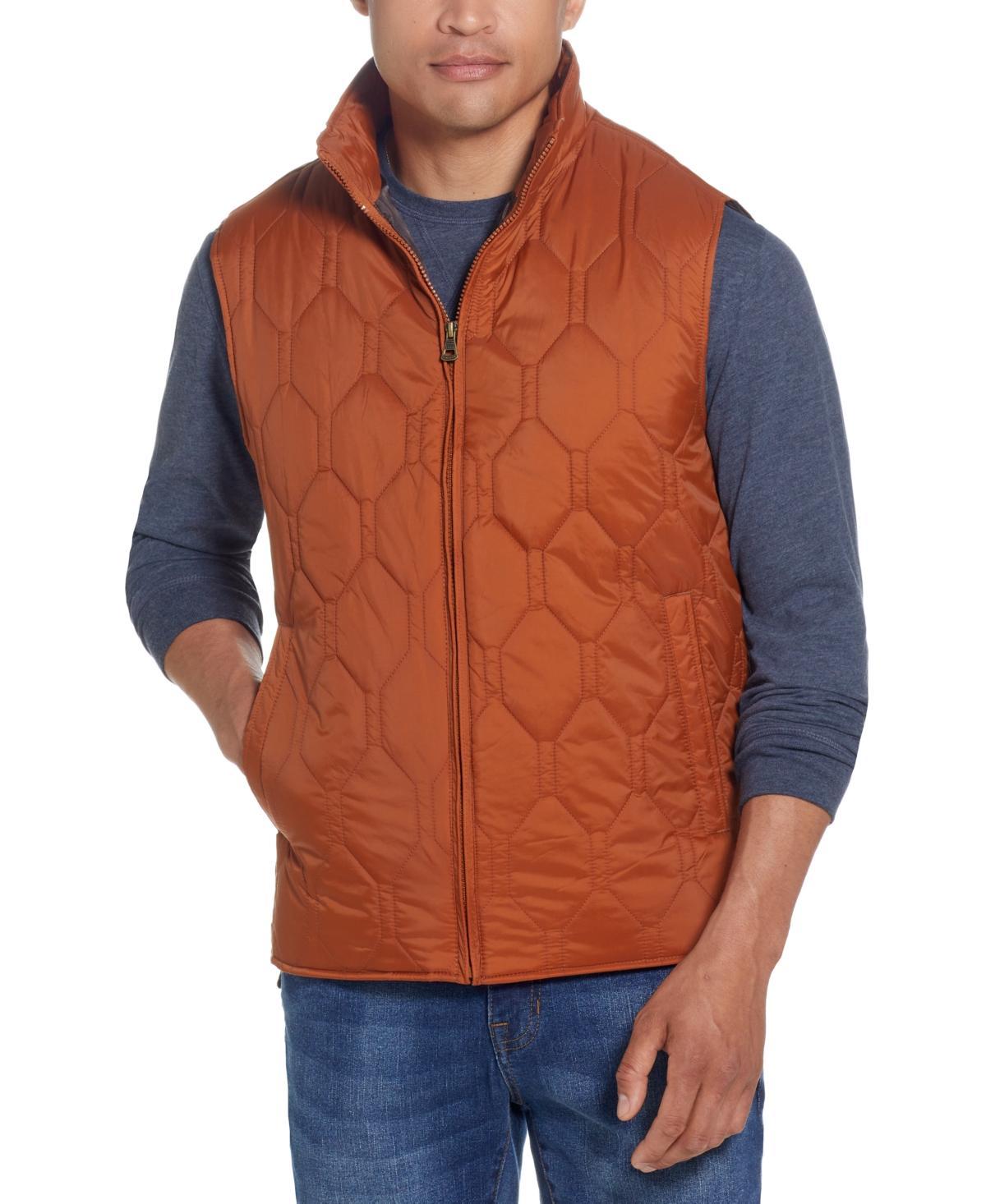 Weatherproof Vintage Mens Quilted Full-Zip Vest - Caramel Cafe Product Image