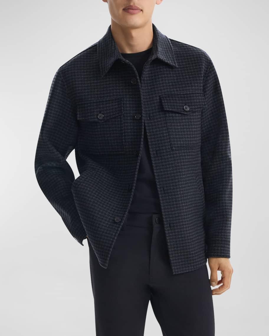 Mens Wool-Cashmere Houndstooth Overshirt Product Image