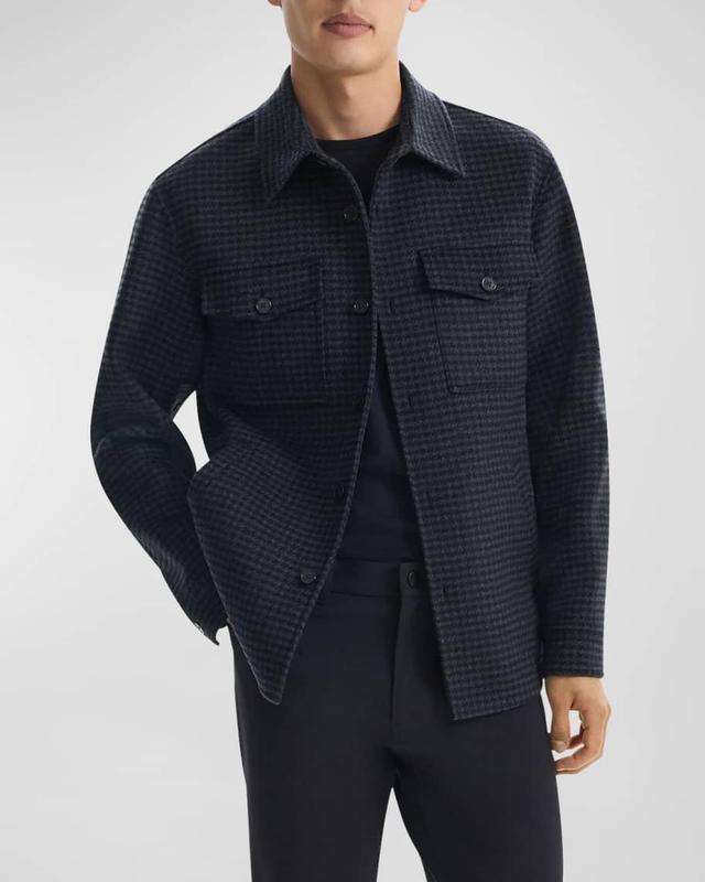 Mens Wool-Cashmere Houndstooth Overshirt Product Image