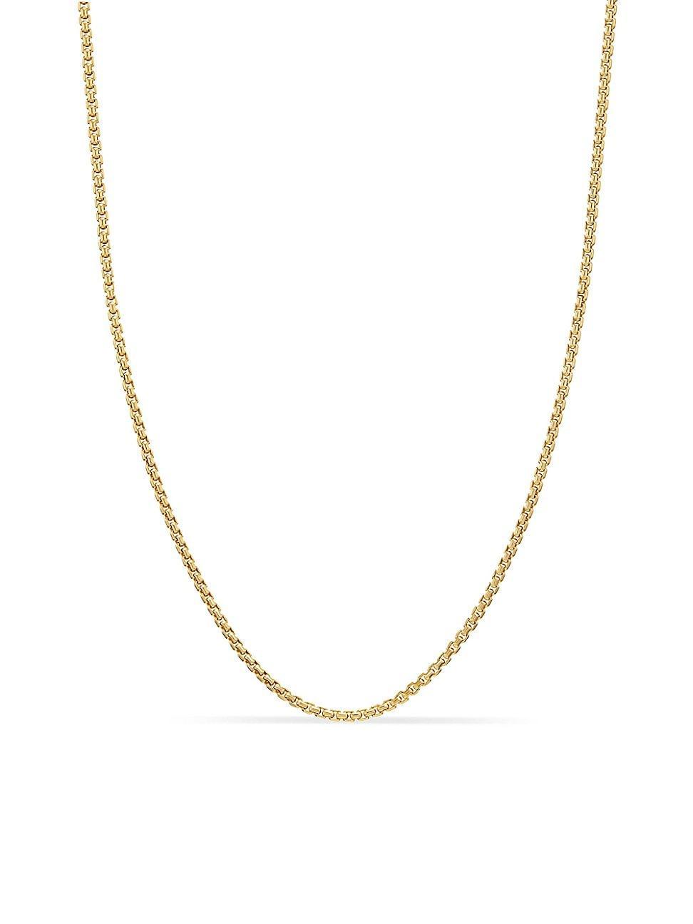 Womens Box Chain Necklace in 18K Yellow Gold, 1mm Product Image