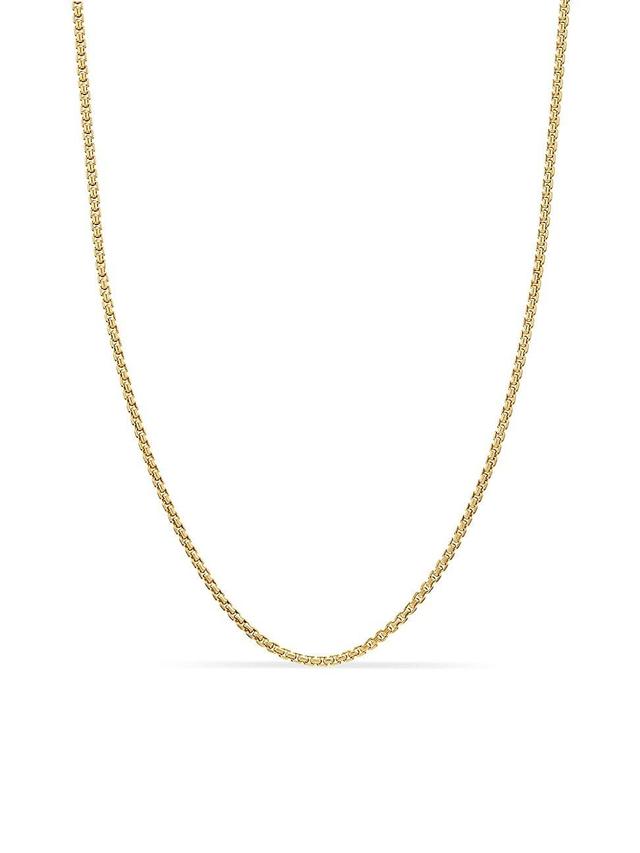 Womens Box Chain Necklace in 18K Yellow Gold, 1mm Product Image