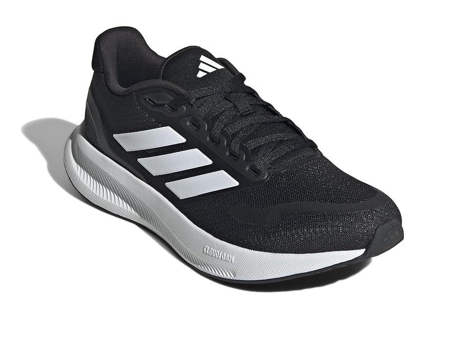 adidas Running Run Falcon 5 Wide Running Shoes White/Black) Women's Running Shoes Product Image