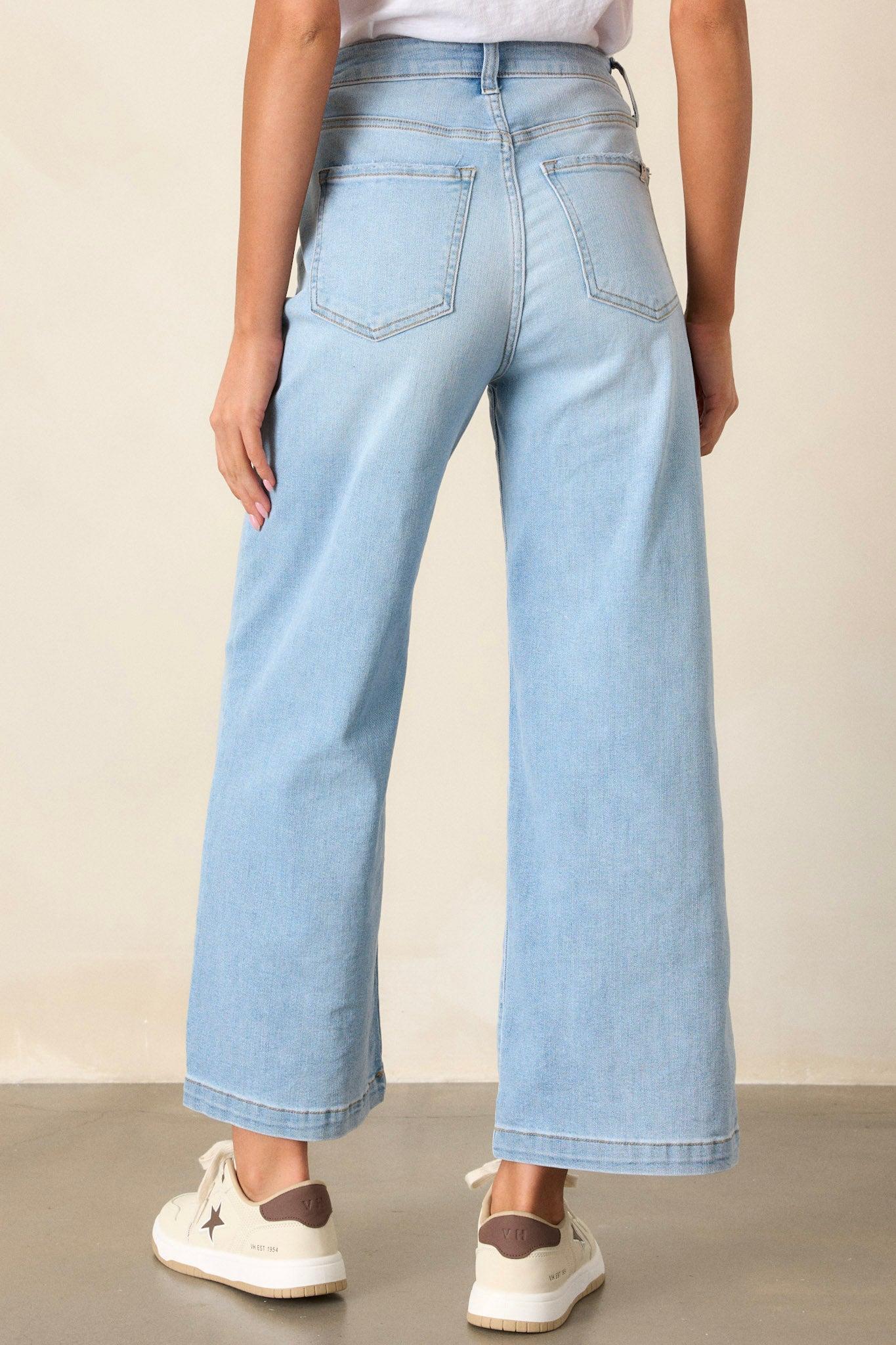 Seraphic Melody Light Wash Wide Leg Jeans Product Image