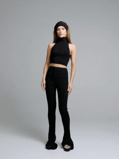 Janelle Knit Pants (Black) Product Image