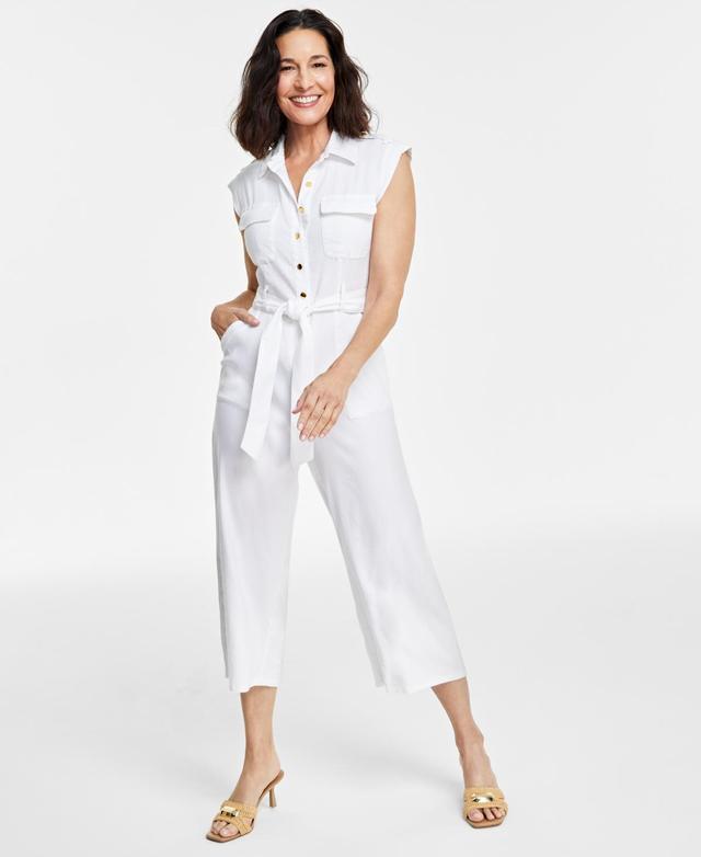 I.n.c. International Concepts Womens Short-Sleeve Utility Jumpsuit, Created for Macys Product Image