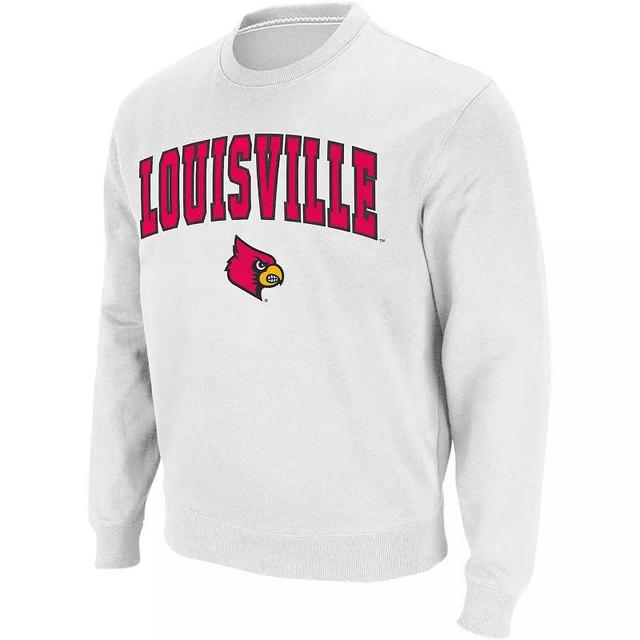 Mens Colosseum Louisville Cardinals Arch & Logo Crew Neck Sweatshirt Product Image