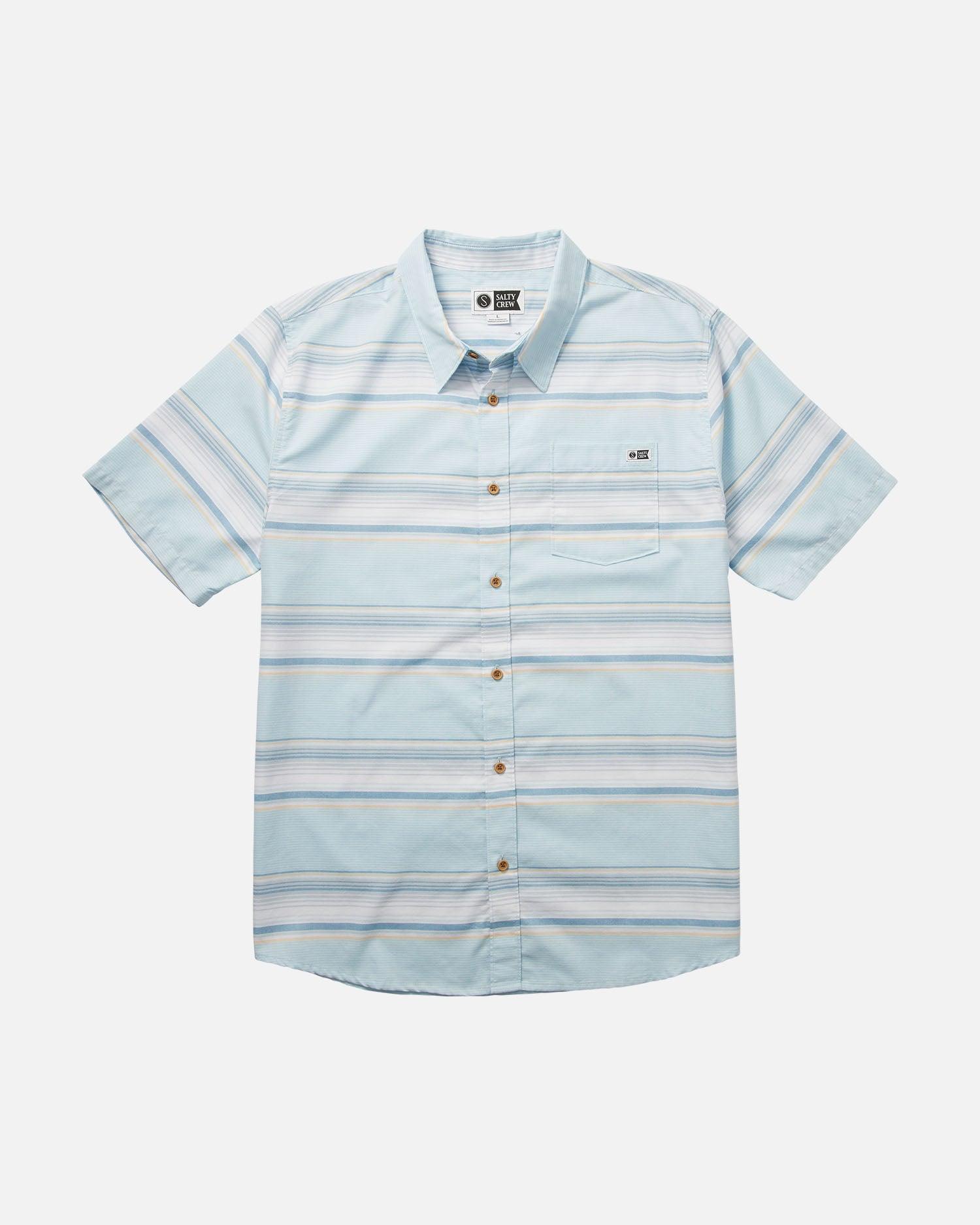 Puerto S/S Woven - Sea Blue Male Product Image