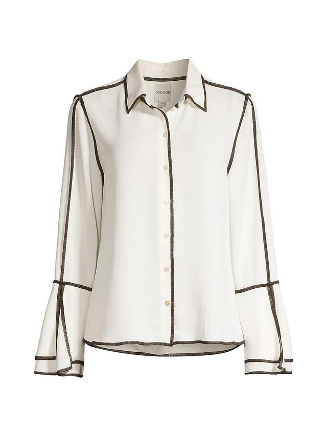 Womens Touch of Trim Blouse Product Image