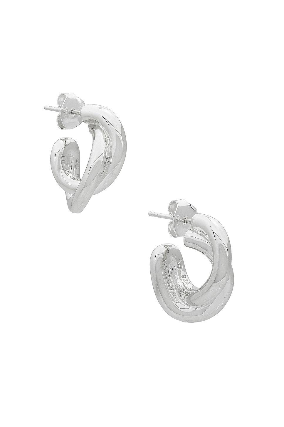 Lie Studio The Diana Earring in Metallic Silver Product Image