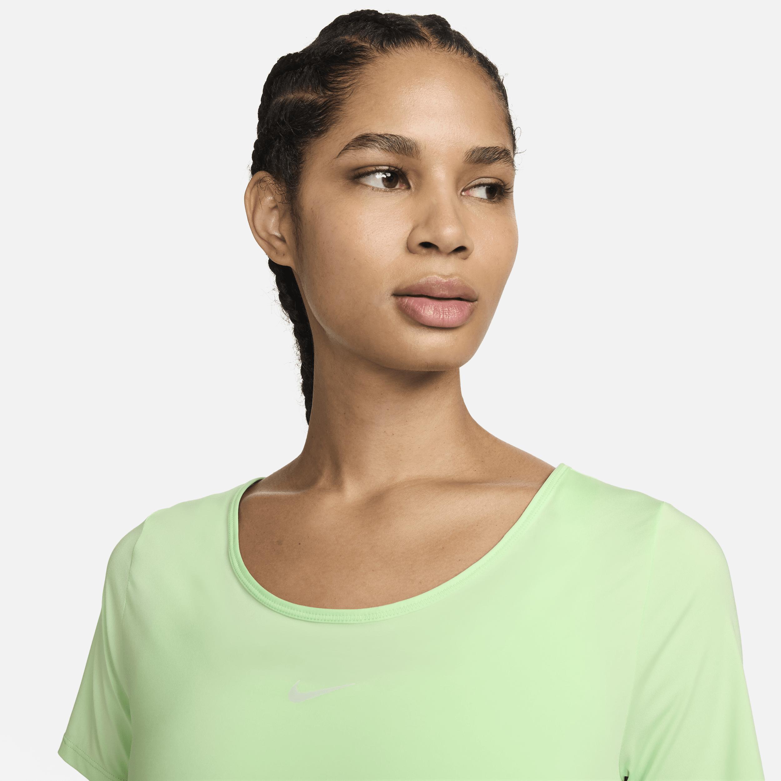 Nike Womens One Classic Dri-FIT Short-Sleeve Cropped Twist Top Product Image