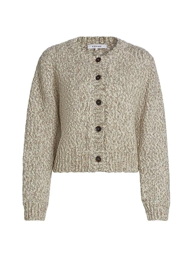 Womens Marl Wool-Alpaca Cardigan Product Image