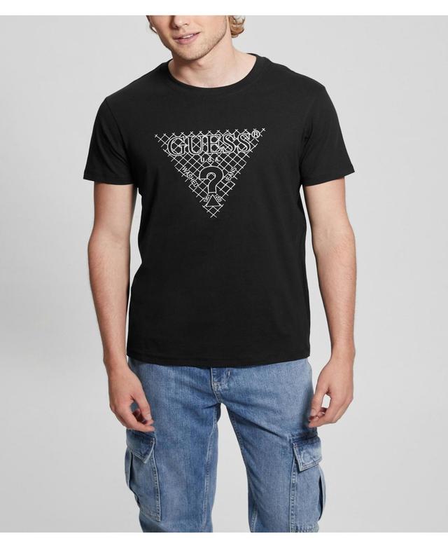 Guess Mens Triangle Embroidered Short Sleeve T-shirt Product Image