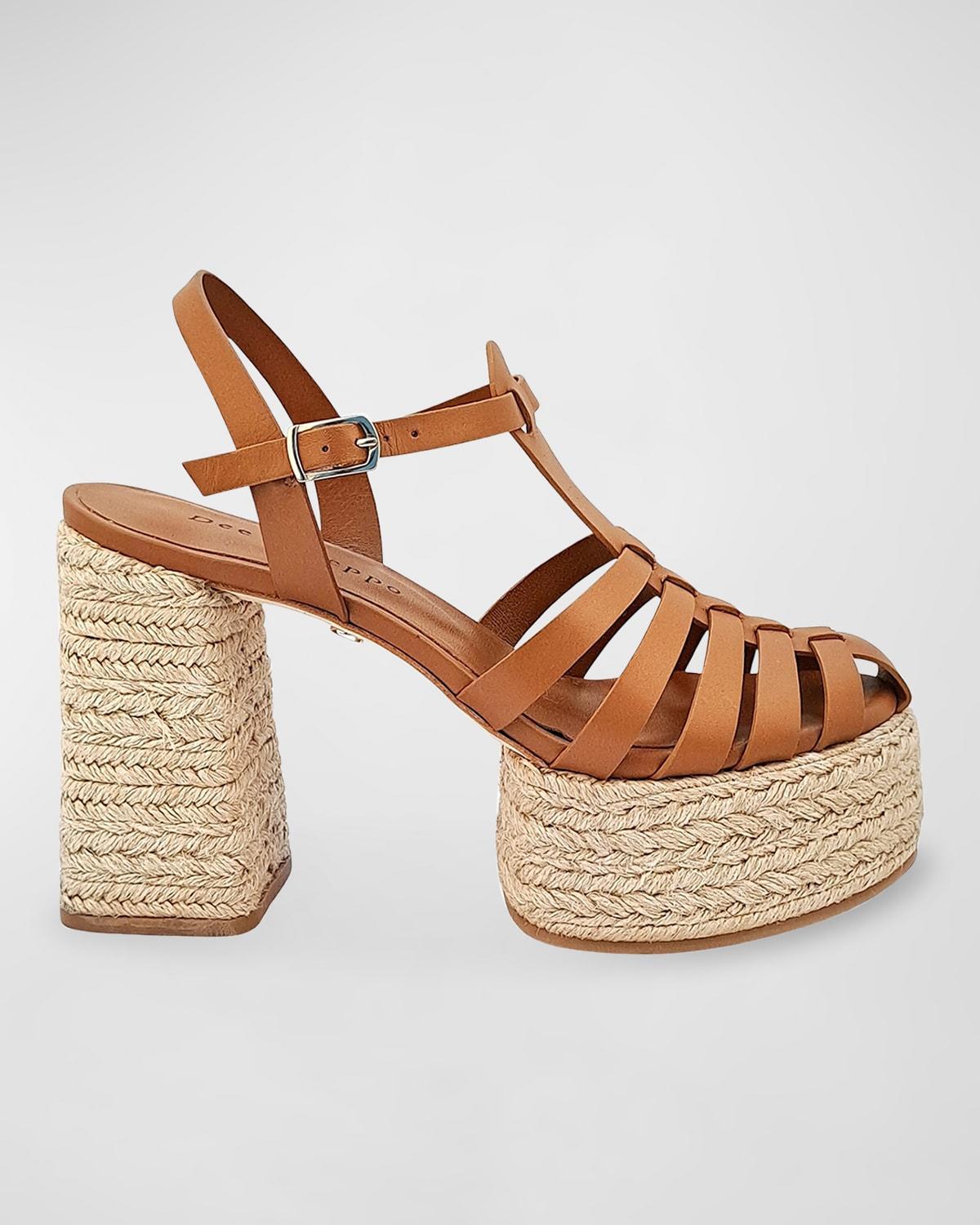 Dee Ocleppo Womens Tulum High Heel Platform Espadrille Fisherman Sandals Product Image