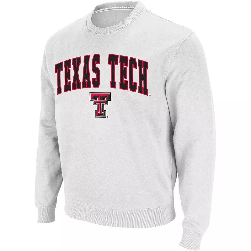 Mens Colosseum Texas Tech Red Raiders Arch & Logo Crew Neck Sweatshirt Product Image