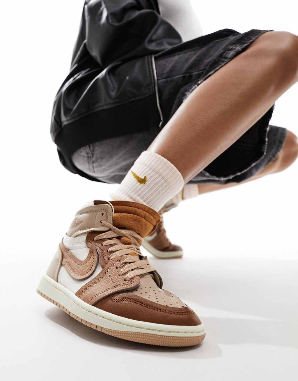 Air Jordan 1 Method of Make sneakers in brown mix  Product Image