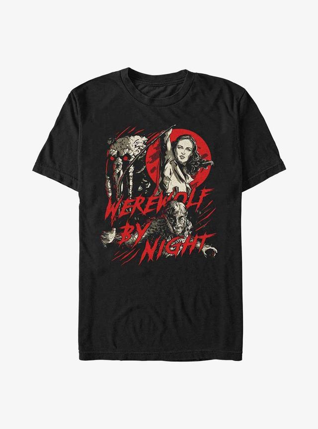 Marvel Studios Special Presentation: Werewolf By Night Blood Moon Man-Thing, Elsa Bloodstone, and Jack Russell T-Shirt Product Image