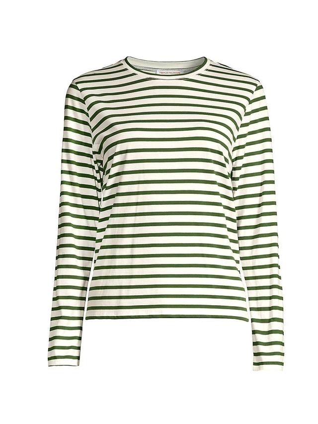 Womens Pima Cotton Striped Top Product Image