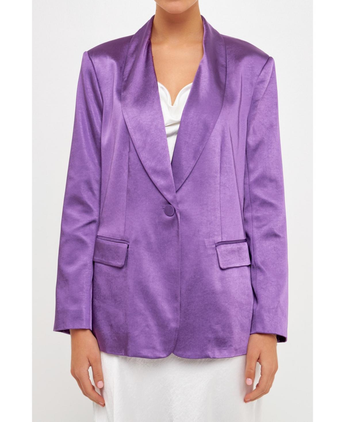 Womens Satin Blazer Product Image