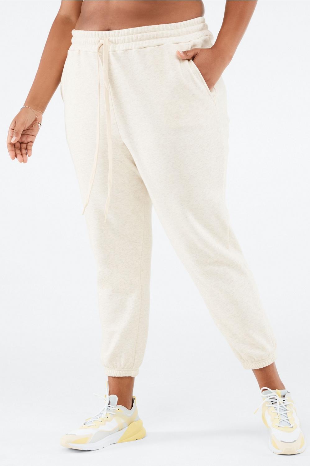 Fabletics Go-To Sweatpant Womens white plus Size 4X Product Image