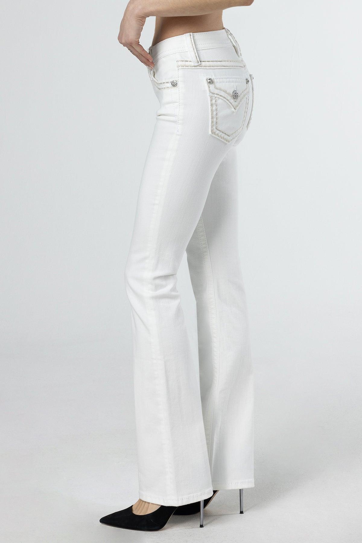 Classic White Bootcut Jeans Product Image