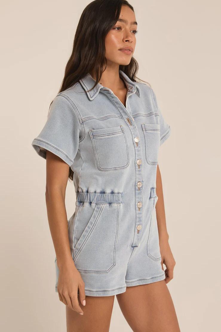 Elias Denim Romper Product Image