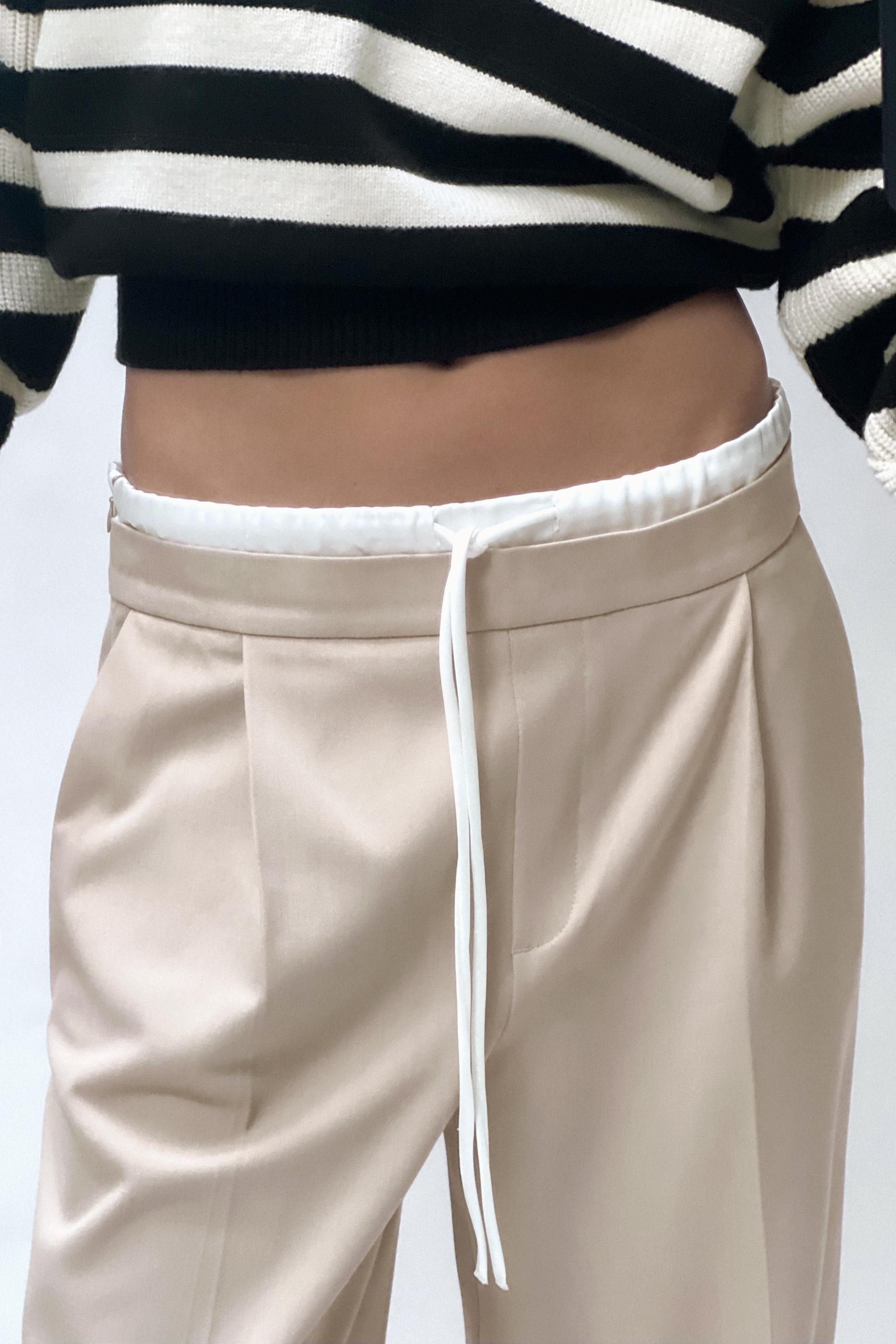 DOUBLE WAIST WIDE LEG PANTS Product Image