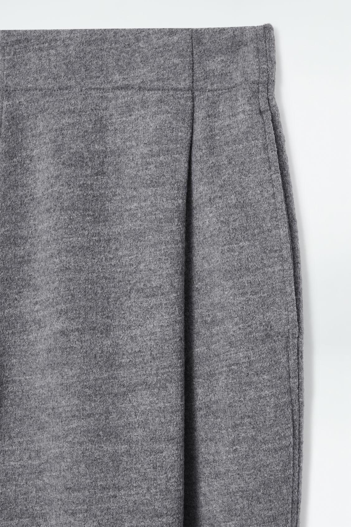 BOILED-WOOL BARREL-LEG TROUSERS Product Image