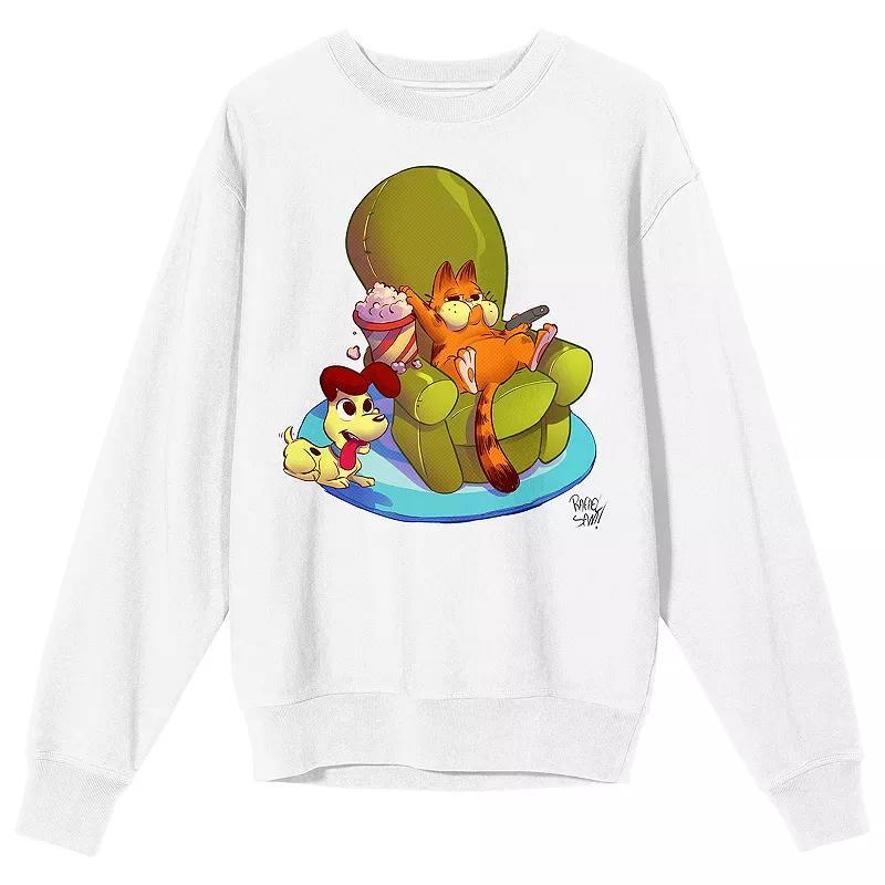 Mens Garfield Characters Lounging Sweatshirt Product Image