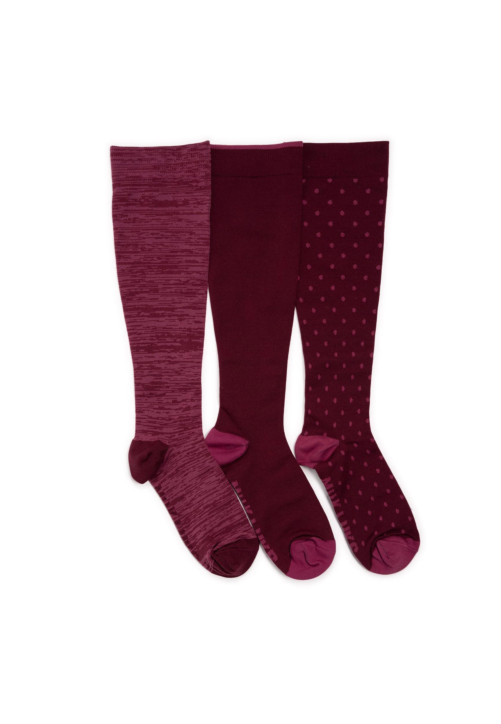 MUK LUKS Womens 3 Pack Nylon Compression Socks Product Image