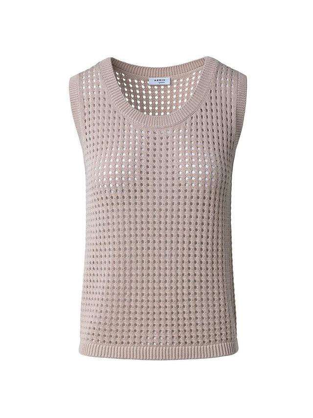 Womens Scoopneck Crochet Cotton Tank Product Image