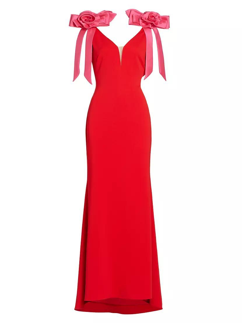 Rosette Bow Shoulder Gown Product Image