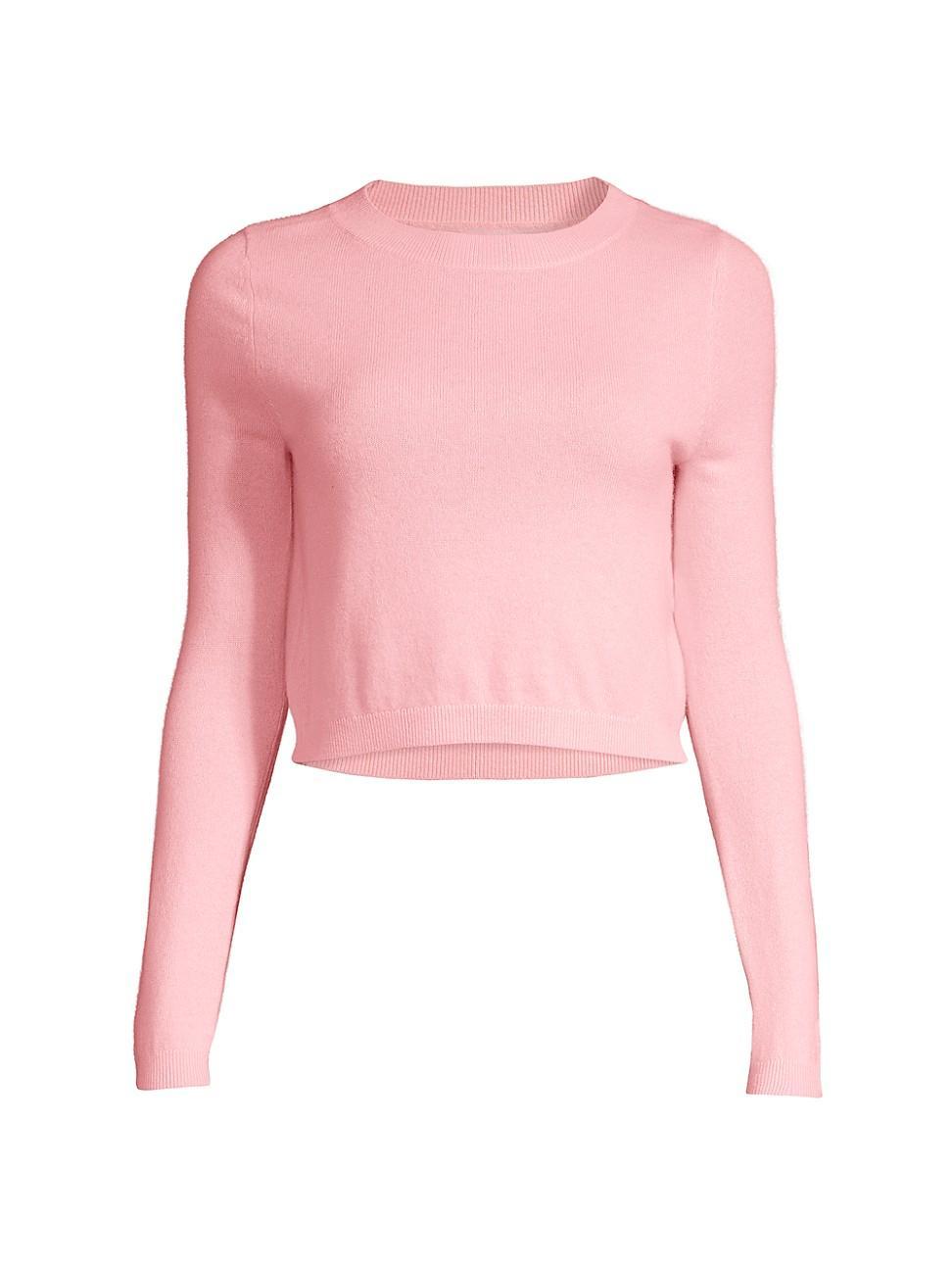 Womens Cropped Wool & Cashmere-Blend Sweater Product Image